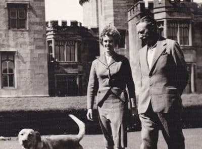 Photo 1962. Donough O'Brien, 1897 - 1968. 16th Baron Lord Inchiquin. Former Owner of Dromoland Castle with his daughter the Hon. Grania Weir (nee O'Brien)