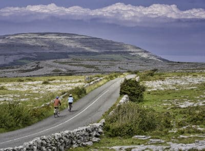 The Burren, County Clare, Ireland. The Burren and Cliffs of Moher UNESCO Global Geopark.